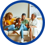 A happy family spending time together