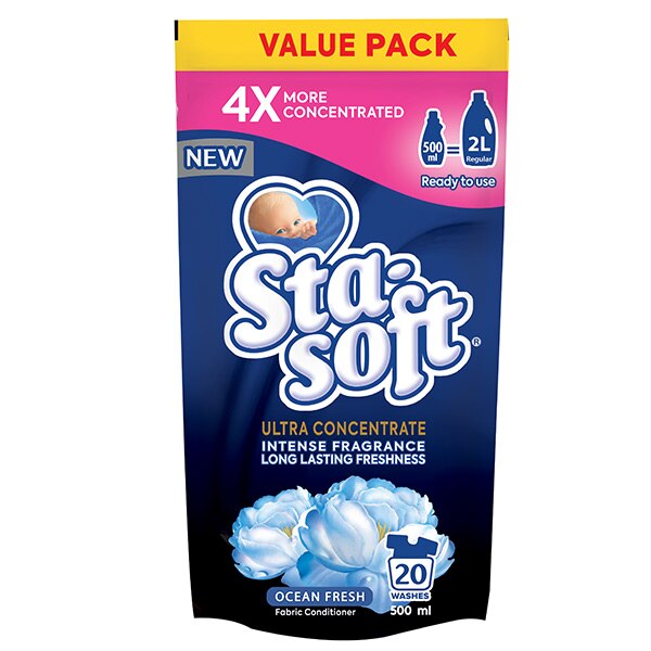 Sta-Soft Ultra Concentrate Ocean Fresh Doypack 500ml Thumb 2